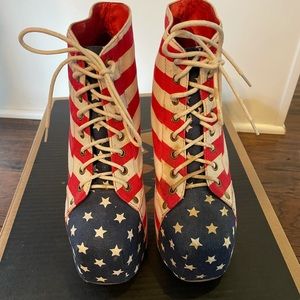 JEFFREY CAMPBELL RED WHITE & BLUE LITAS